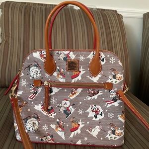 Disney Dooney & Bourke Holiday 2021 Christmas Walt’s Lodge Mickey DOME SATCHEL